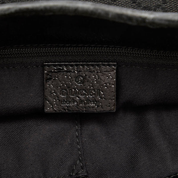 グッチ GGキャンバス ハンドバッグ トートバッグ 120840 ブラック キャンバス レザー レディース GUCCI 【中古】