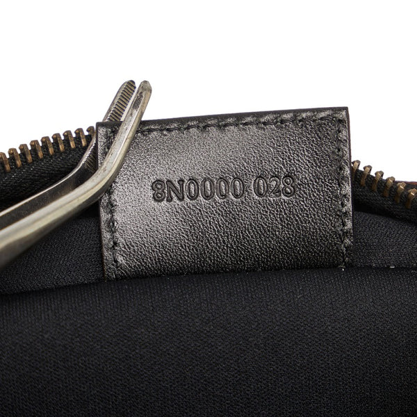 フェンディ ズッキーノ ミニ ハンドバッグ 8N0000 ベージュ ブラック キャンバス レザー レディース FENDI 【中古】