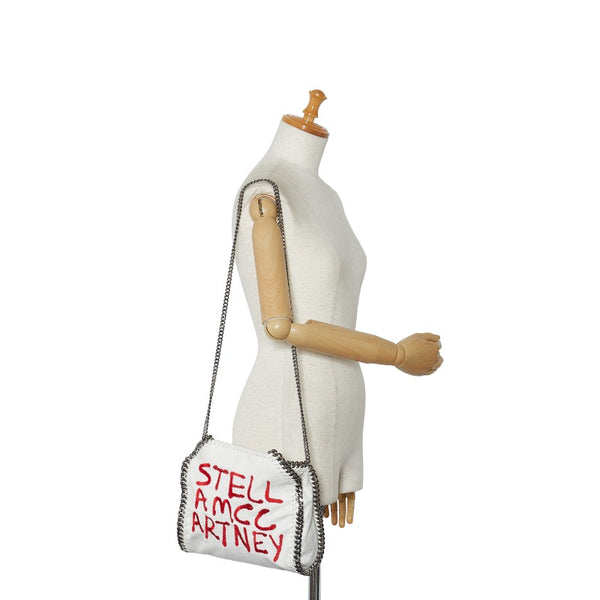 ステラマッカートニー ファラベラ ミニ グラフティ ハンドバッグ 371223 W8891 ホワイト PVC レディース Stella McCartney 【中古】