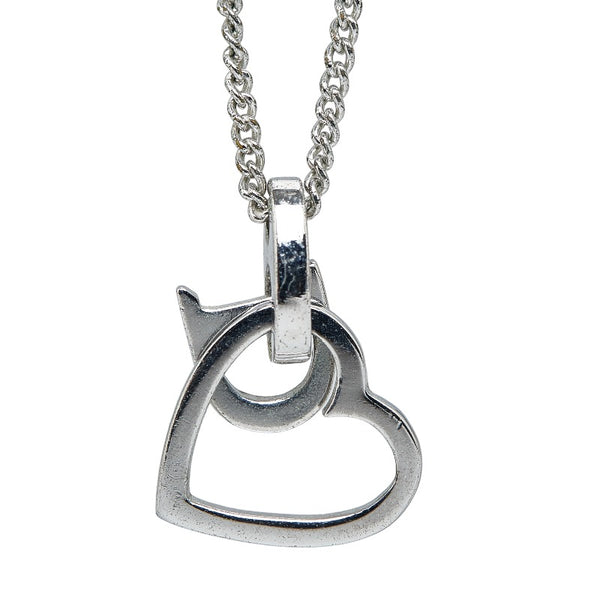 ディオール ハート ネックレス シルバー メタル レディース Dior 【中古】