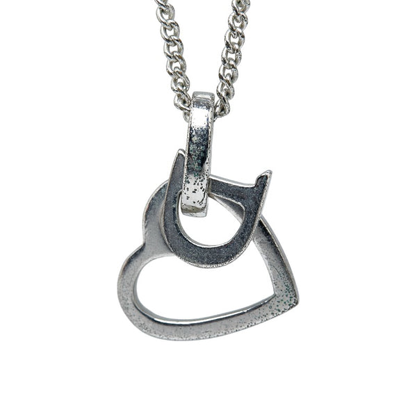 ディオール ハート ネックレス シルバー メタル レディース Dior 【中古】