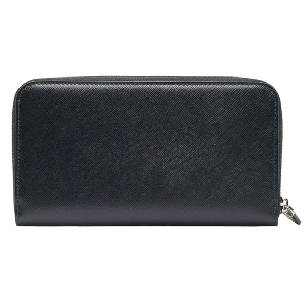 サルヴァトーレフェラガモ ガンチーニ ラウンドファスナー 長財布 ブラック レザー レディース Salvatore Ferragamo 【中古】