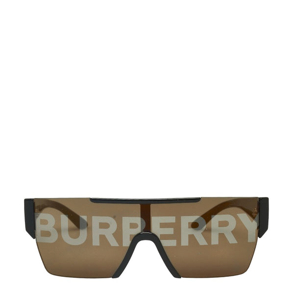 バーバリー ロゴレンズ Dフレーム サングラス ブラウン ブラック プラスチック メンズ BURBERRY 【中古】