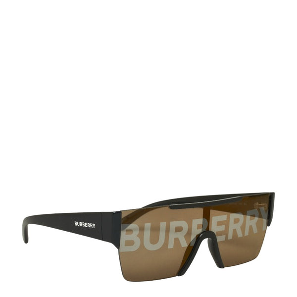 バーバリー ロゴレンズ Dフレーム サングラス ブラウン ブラック プラスチック メンズ BURBERRY 【中古】