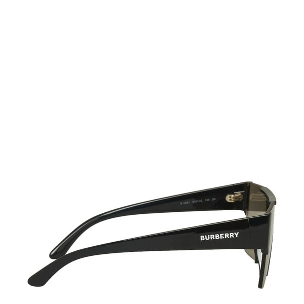 バーバリー ロゴレンズ Dフレーム サングラス ブラウン ブラック プラスチック メンズ BURBERRY 【中古】