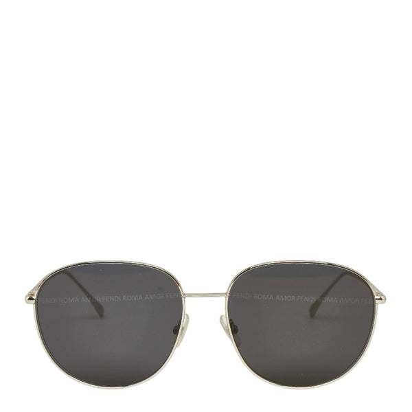 フェンディ サングラス FF0379 ブラック シルバー プラスチック メタル レディース FENDI 【中古】