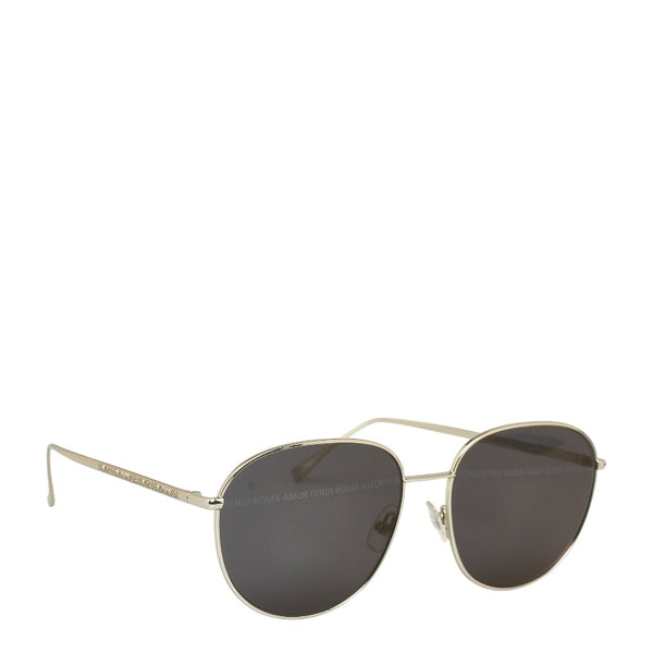 フェンディ サングラス FF0379 ブラック シルバー プラスチック メタル レディース FENDI 【中古】