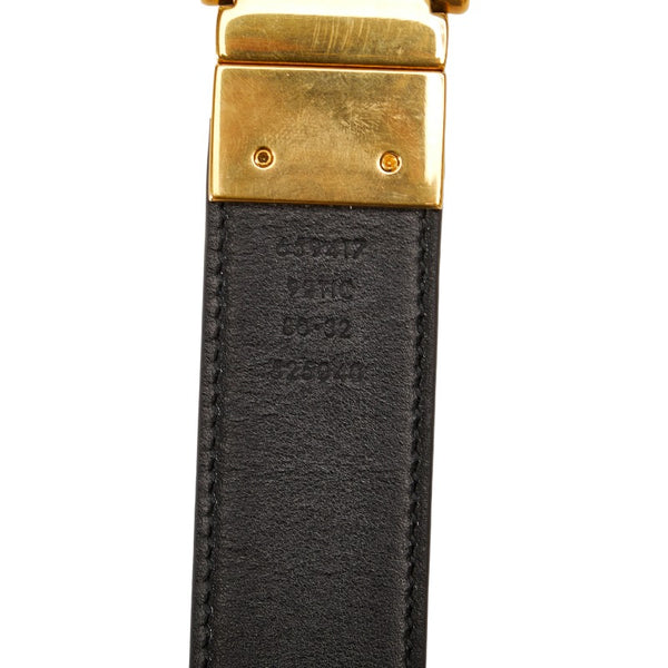 グッチ GGマーモント 92TIC ベルト 659417 ベージュ エボニー ブラック キャンバス レザー レディース GUCCI 【中古】