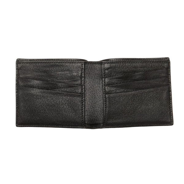 グッチ 蜂 ビー Bee 二つ折り財布 523666 ブラック レザー メンズ GUCCI 【中古】