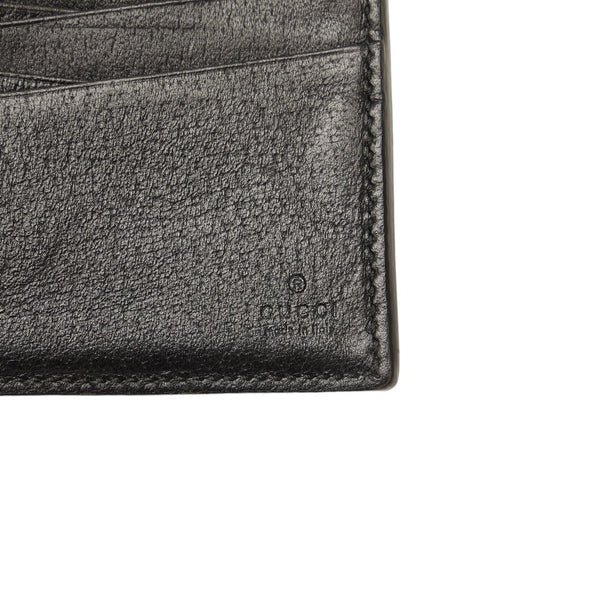 グッチ 蜂 ビー Bee 二つ折り財布 523666 ブラック レザー メンズ GUCCI 【中古】