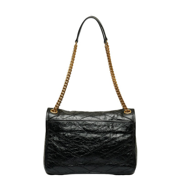 サンローランパリ ニキ ミディアム チェーン ショルダーバッグ ブラック ヴィンテージレザー レディース SAINT LAURENT PARIS 【中古】