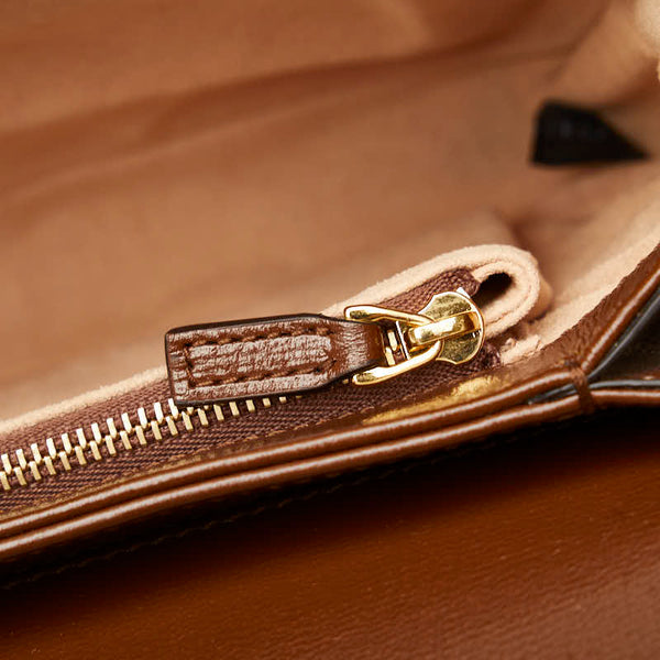 グッチ ホースビット 1955 GGスプリーム 斜め掛け ショルダーバッグ 602204 ベージュ ブラウン PVC レザー レディース GUCCI 【中古】