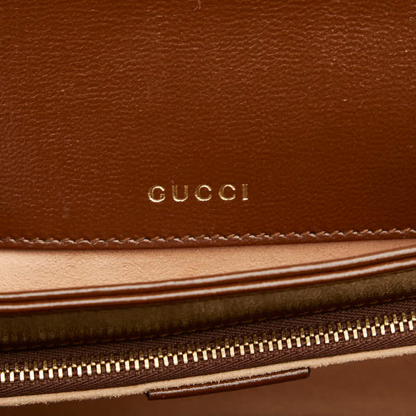 グッチ ホースビット 1955 GGスプリーム 斜め掛け ショルダーバッグ 602204 ベージュ ブラウン PVC レザー レディース GUCCI 【中古】