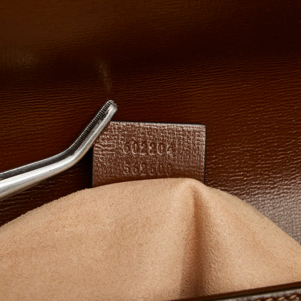 グッチ ホースビット 1955 GGスプリーム 斜め掛け ショルダーバッグ 602204 ベージュ ブラウン PVC レザー レディース GUCCI 【中古】