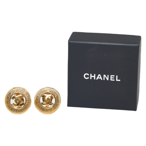 シャネル ヴィンテージ ココマーク サークル イヤリング ゴールド メッキ レディース CHANEL 【中古】