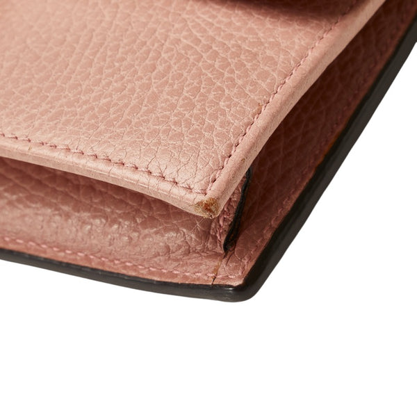 グッチ インターロッキングG チェーンウォレット ショルダーバッグ 2WAY  510314 ピンク レザー レディース GUCCI 【中古】
