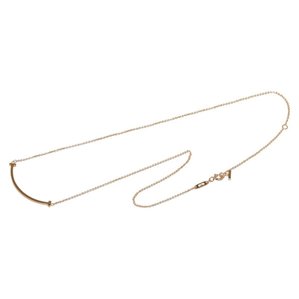 ティファニー Tスマイル スモール ネックレス ゴールド K18YG イエローゴールド レディース TIFFANY&Co. 【中古】