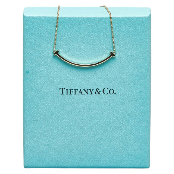 ティファニー Tスマイル スモール ネックレス ゴールド K18YG イエローゴールド レディース TIFFANY&Co. 【中古】