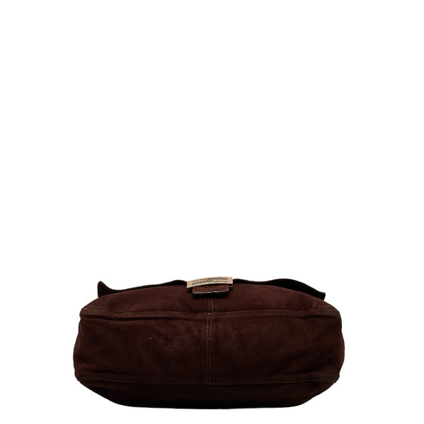 フェンディ マンマバケット ゴールド金具 ワンショルダーバッグ 26425 ブラウン レザー スエード レディース FENDI 【中古】