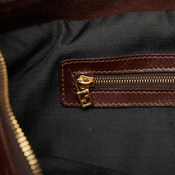 フェンディ マンマバケット ゴールド金具 ワンショルダーバッグ 26425 ブラウン レザー スエード レディース FENDI 【中古】