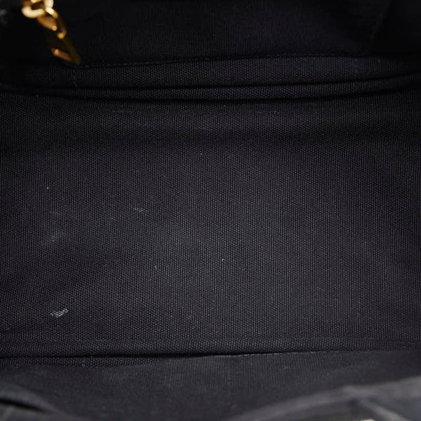プラダ カナパ ミニ ゴールド金具 ハンドバッグ ショルダーバッグ 2WAY B2439G ブラック キャンバス レディース PRADA 【中古】