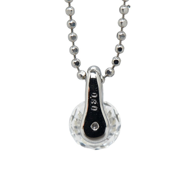 Pt900 プラチナ Pt850 プラチナ ダイヤ0.60ct プチネックレス レディース 【中古】