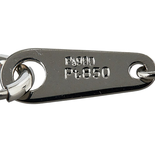 Pt900 プラチナ Pt850 プラチナ ダイヤ0.60ct プチネックレス レディース 【中古】