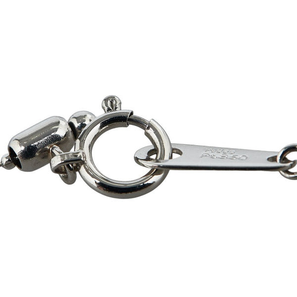 Pt900 プラチナ Pt850 プラチナ ダイヤ0.60ct プチネックレス レディース 【中古】