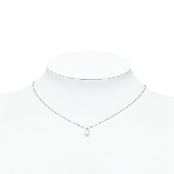 Pt900 プラチナ Pt850 プラチナ ダイヤ0.60ct プチネックレス レディース 【中古】