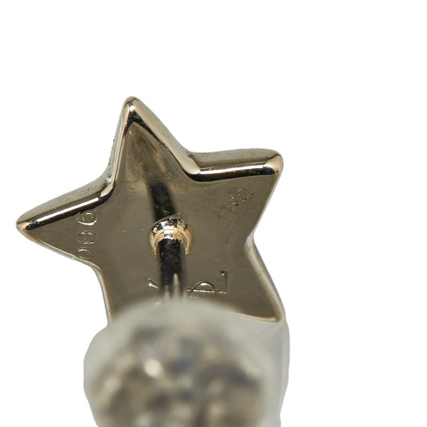 イヴ サンローラン シルバー Pt900 プラチナ ダイヤ0.12ct スター スタッド ピアス レディース YVES SAINT LAURENT 【中古】