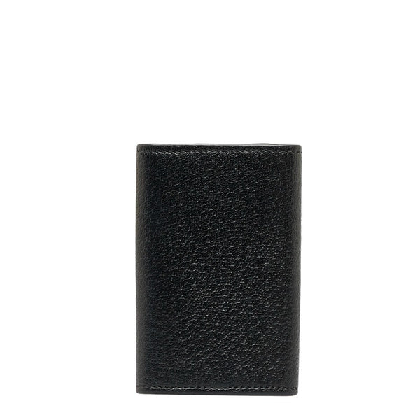 グッチ GGマーモント アンティークゴールド金具 6連 キーケース 435305 ブラック レザー レディース GUCCI 【中古】