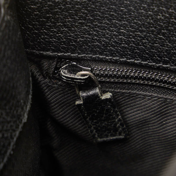 グッチ GGキャンバス 斜め掛け ショルダーバッグ 27639 ブラック キャンバス レザー レディース GUCCI 【中古】