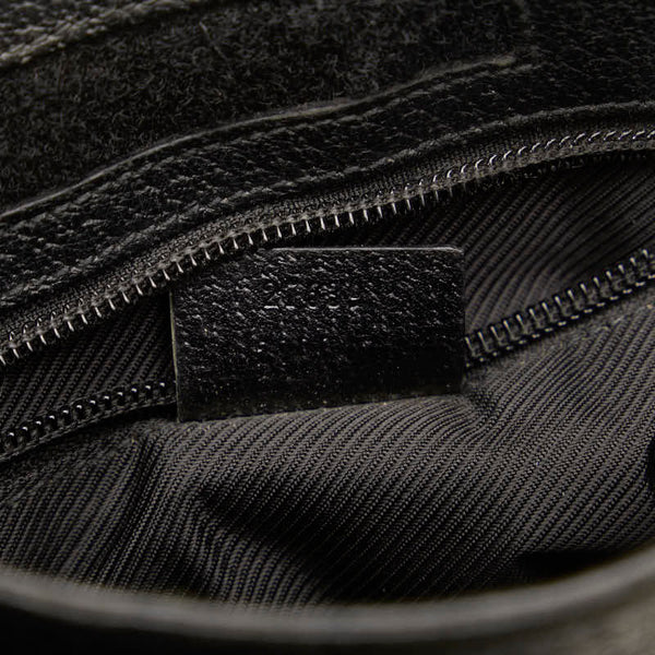 グッチ GGキャンバス 斜め掛け ショルダーバッグ 27639 ブラック キャンバス レザー レディース GUCCI 【中古】