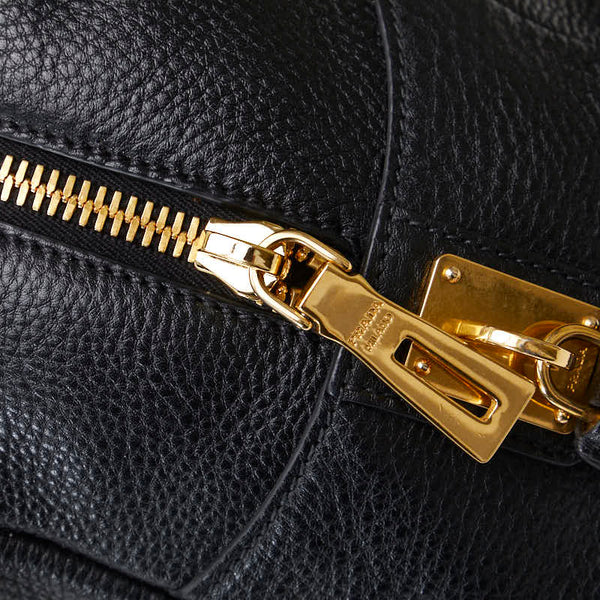 プラダ ヴィッテロダイノ ゴールド金具 ハンドバッグ ミニボストンバッグ B3091M ブラック レザー レディース PRADA 【中古】