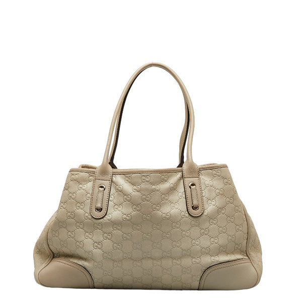 グッチ グッチシマ プリンシー ショルダーバッグ トートバッグ 163805 ベージュ キャンバス レザー レディース GUCCI 【中古】