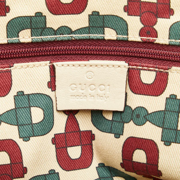 グッチ グッチシマ プリンシー ショルダーバッグ トートバッグ 163805 ベージュ キャンバス レザー レディース GUCCI 【中古】