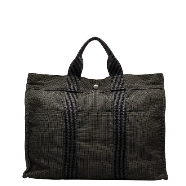 エルメス エールライン MM トートバッグ ハンドバッグ グレー キャンバス レディース HERMES 【中古】