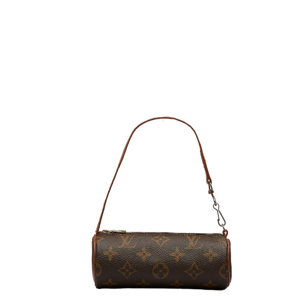 ルイ ヴィトン モノグラム パピヨン ポーチ M51385 ブラウン PVC レザー レディース LOUIS VUITTON 【中古】