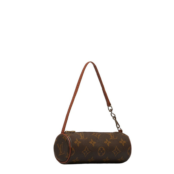 ルイ ヴィトン モノグラム パピヨン ポーチ M51385 ブラウン PVC レザー レディース LOUIS VUITTON 【中古】
