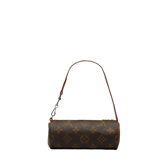 ルイ ヴィトン モノグラム パピヨン ポーチ M51385 ブラウン PVC レザー レディース LOUIS VUITTON 【中古】