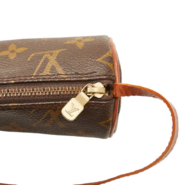 ルイ ヴィトン モノグラム パピヨン ポーチ M51385 ブラウン PVC レザー レディース LOUIS VUITTON 【中古】