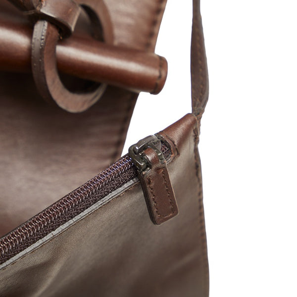 グッチ トートバッグ ショルダーバッグ 101920 ブラウン レザー レディース GUCCI 【中古】