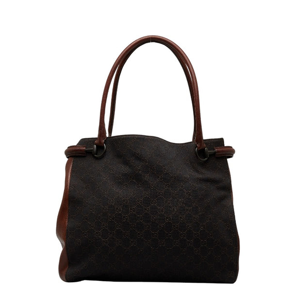 グッチ GGキャンバス ホースビット ショルダーバッグ トートバッグ 101346 ブラウン キャンバス レザー レディース GUCCI 【中古】