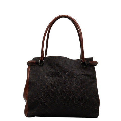 グッチ GGキャンバス ホースビット ショルダーバッグ トートバッグ 101346 ブラウン キャンバス レザー レディース GUCCI 【中古】