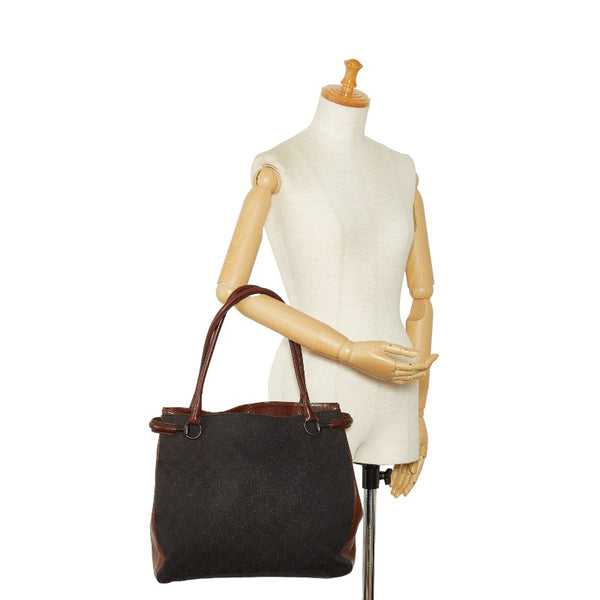 グッチ GGキャンバス ホースビット ショルダーバッグ トートバッグ 101346 ブラウン キャンバス レザー レディース GUCCI 【中古】