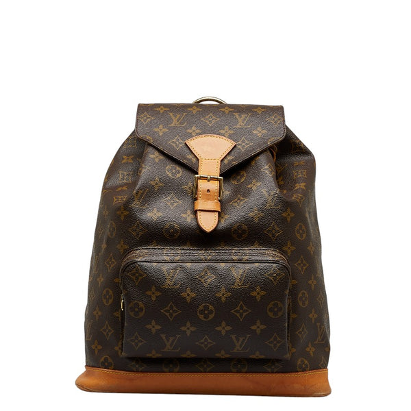 ルイ ヴィトン モノグラム モンスリGM リュック バックパック M51135 ブラウン PVC レザー レディース LOUIS VUITTON 【中古】