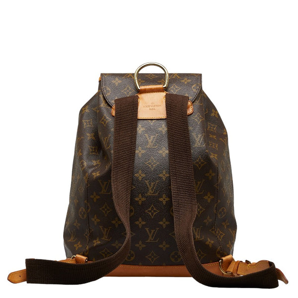 ルイ ヴィトン モノグラム モンスリGM リュック バックパック M51135 ブラウン PVC レザー レディース LOUIS VUITTON 【中古】