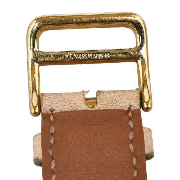 エルメス Hウォッチ 腕時計 HH1.501 クオーツ アイボリー文字盤 ステンレススチール レザー レディース HERMES 【中古】