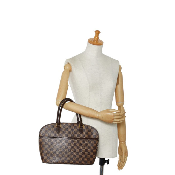ルイ ヴィトン ダミエ サリア オリゾンタル ハンドバッグ N51282 ブラウン PVC レザー レディース LOUIS VUITTON 【中古】