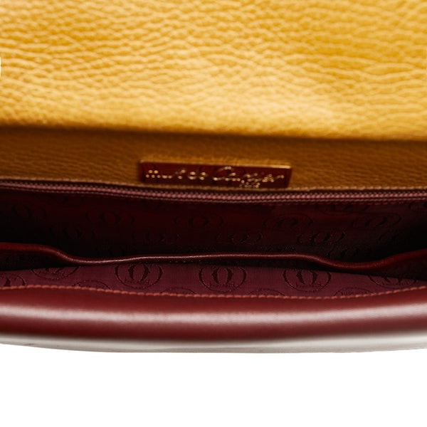 カルティエ マストライン 斜め掛け ショルダーバッグ ブラウン レザー レディース CARTIER 【中古】